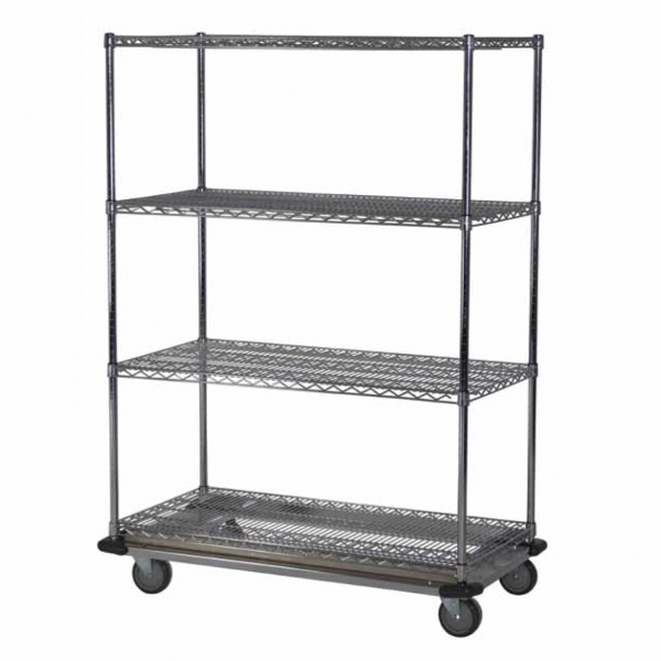Dolly Base Mobile Chrome Shelving